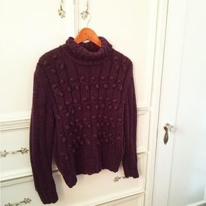Vintage purple Pom Pom sweater s/m